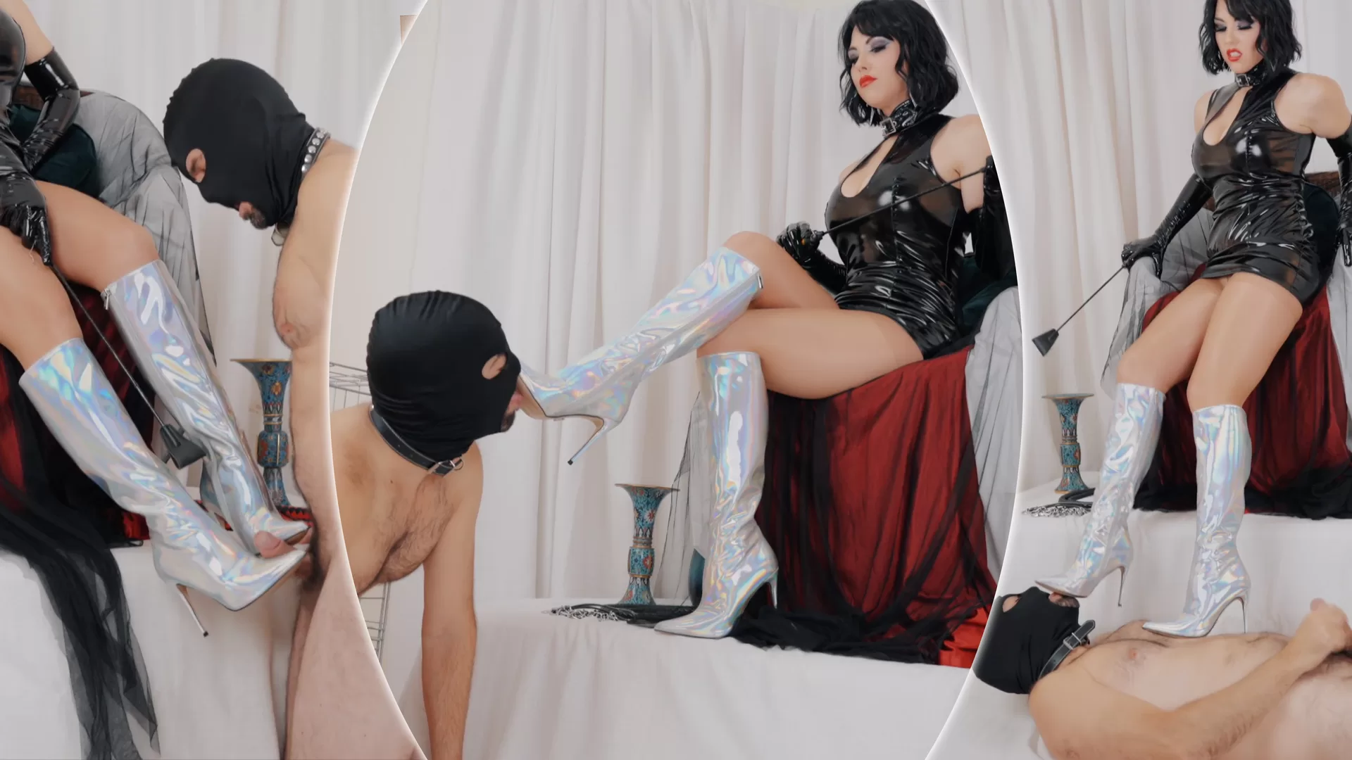 Edged to a Ruined Orgasm - Under Goddess Kim's Boots - Female Domination Clips - Young Goddess Kim